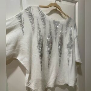 Beautiful Sweater with Silver Accents - Perfect for the Holidays! NWT